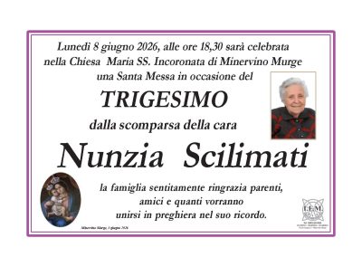 trigesimo scilimati nunzia
