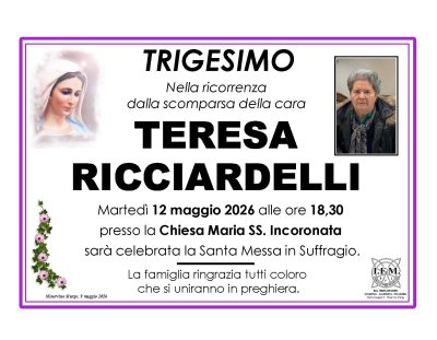 trigesimo teresa ricciardelli
