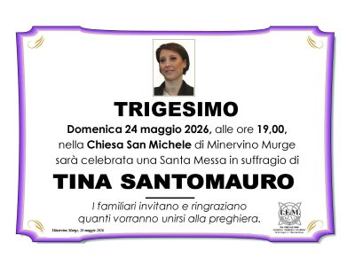 trigesimo tina santomauro